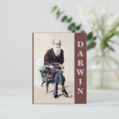Charles Darwin Vanity Fair Illustration Postkarte (Stehend Vorderseite)