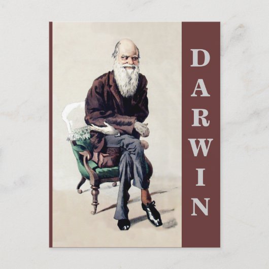 Charles Darwin Vanity Fair Illustration Postkarte (Vorderseite)