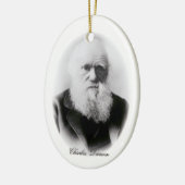 Charles Darwin Vignette Keramikornament (Links)