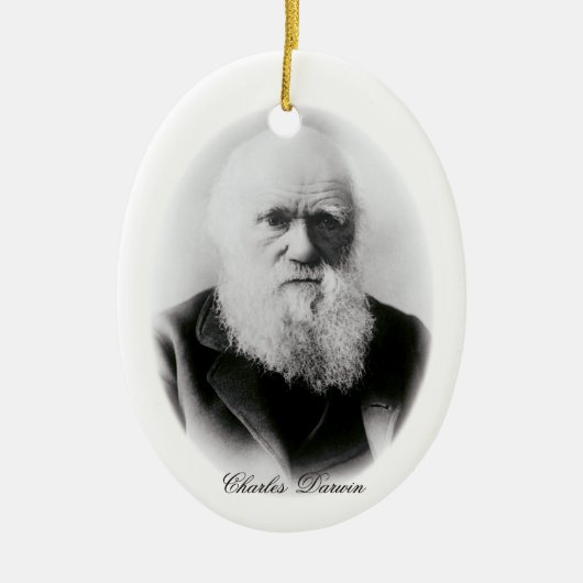 Charles Darwin Vignette Keramikornament (Vorne)