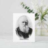 Charles Darwin Vignette Postkarte (Stehend Vorderseite)