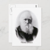 Charles Darwin Vignette Postkarte (Vorne/Hinten)