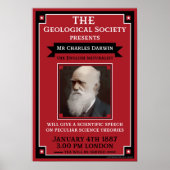 Charles Darwin Vintag Repro Retro Poster (Vorne)