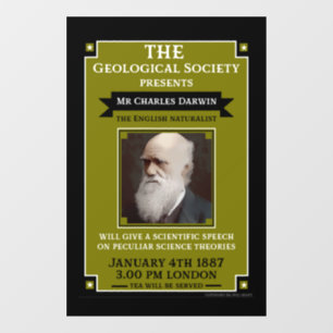 Charles Darwin Vintag Repro Retro Wall Art Fensteraufkleber