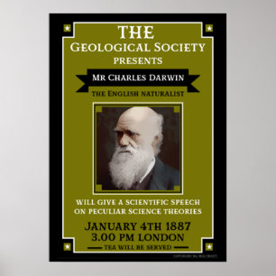 Charles Darwin Vintag Repro Retro Wall Art Poster