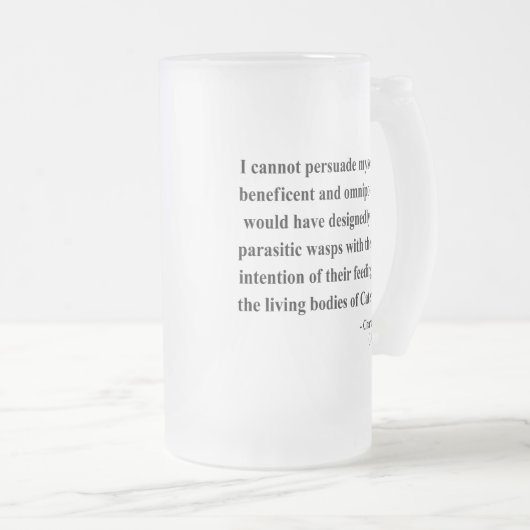 Charles Darwin-Zitat 2a Mattglas Bierglas (VorderseiteRechts)