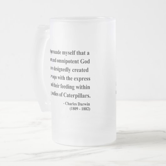 Charles Darwin-Zitat 2a Mattglas Bierglas (Vorderseite Links)