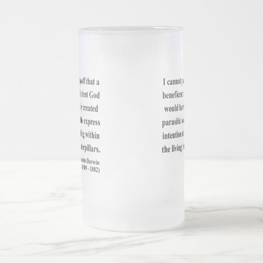 Charles Darwin-Zitat 2a Mattglas Bierglas (Mittel)