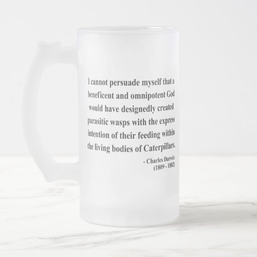 Charles Darwin-Zitat 2a Mattglas Bierglas (Links)