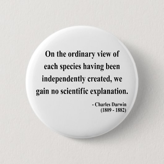 Charles Darwin-Zitat 3a Button (Vorderseite)