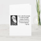 Charles Darwin-Zitat 6b Karte (Vorderseite)