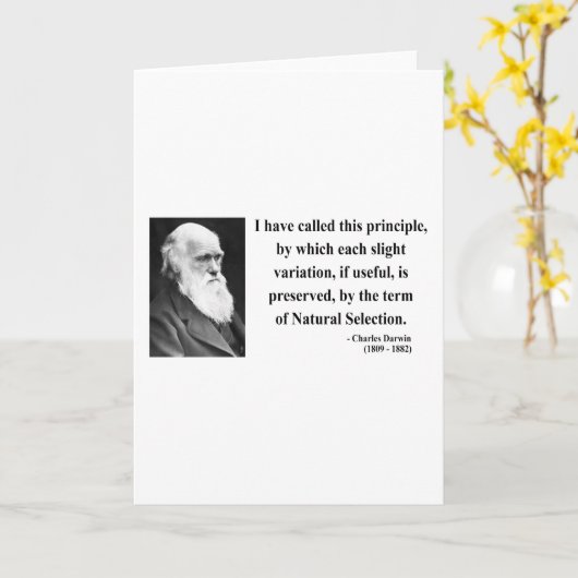 Charles Darwin-Zitat 6b Karte (Gelbe Blume)