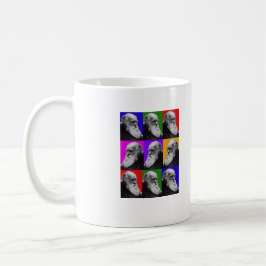 Charles- DarwinPop-Kunst-Geschenke während alles Kaffeetasse (Links)