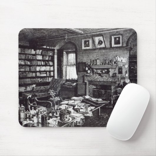 Charles Darwins Studie an unten bringen, 1882 Mousepad (Mit Mouse)