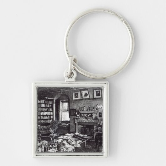 Charles Darwins Studie an unten bringen, 1882 Schlüsselanhänger (Vorne)