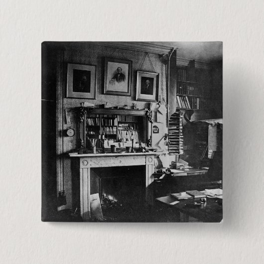 Charles Darwins Studie an unten bringen unter Button (Vorderseite)