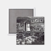 Charles Darwins Studie im Down House, 1882 Magnet (Vorderseite/Rückseite)