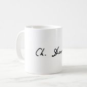 Charles- Darwinunterzeichnungs-Tasse Kaffeetasse (Vorderseite Links)