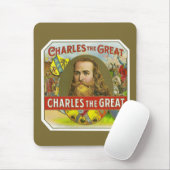 Charles das große - Vintager Zigarren-Aufkleber Mousepad (Mit Mouse)