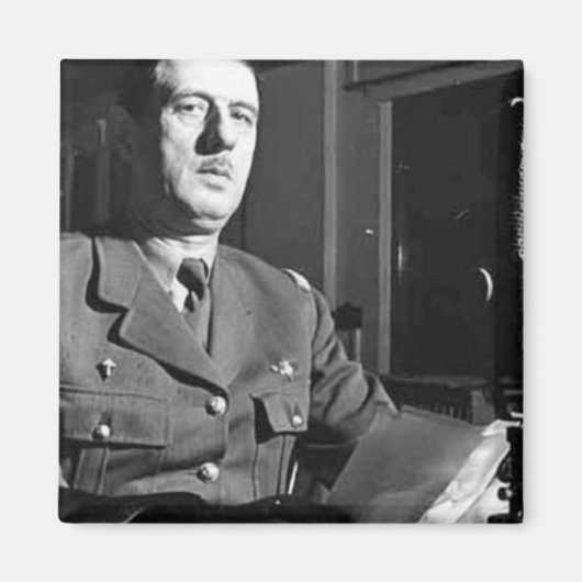 Charles de Gaulle Portrait Magnet (Vorne)