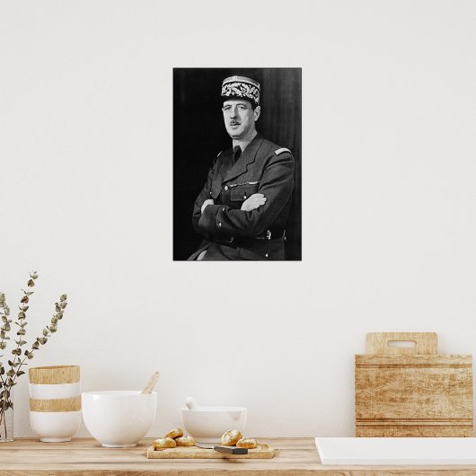 Charles de Gaulle Poster (Küche)