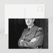 Charles De Gaulle Postkarte (Vorne/Hinten)