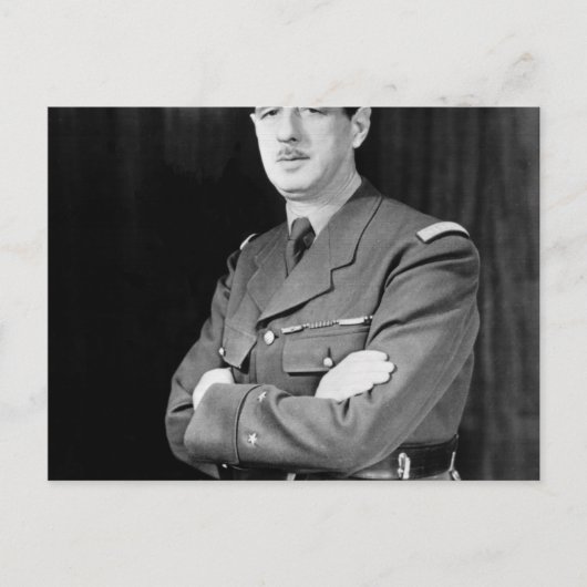 Charles De Gaulle Postkarte (Vorderseite)