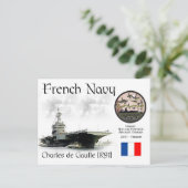 Charles de Gaulle (R91), französischer Flugzeugträ Postkarte (Stehend Vorderseite)