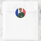 Charles de Gaulle Runder Aufkleber (Tasche)