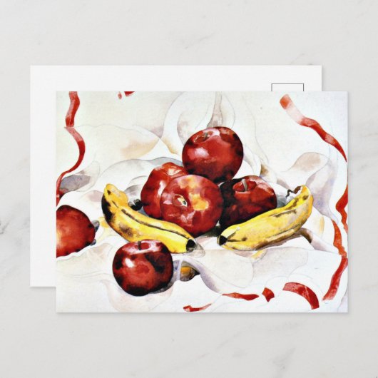 Charles Demuth - Äpfel und Bananen Postkarte (Vorne/Hinten)