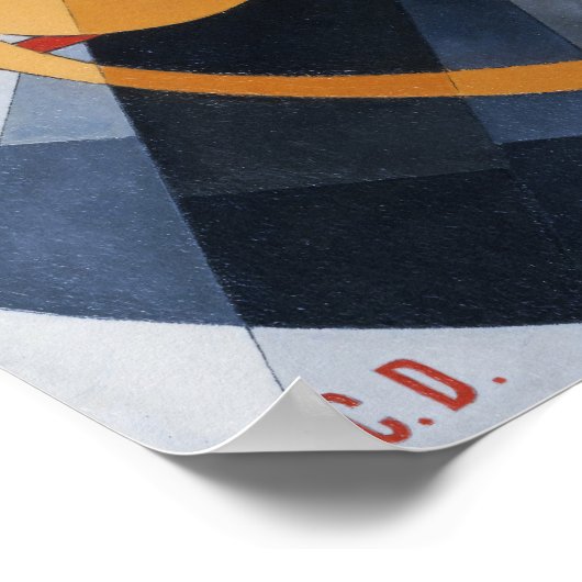 Charles Demuth I sah die Abbildung 5 in Gold Abstr Poster (Ecke)