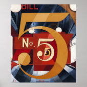 Charles Demuth I sah die Abbildung 5 in Gold Abstr Poster (Vorne)