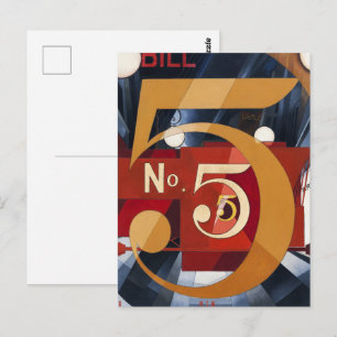 Charles Demuth I sah die Abbildung 5 in Gold Abstr Postkarte