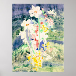 Charles Demuth Narcissen 1917 Vintage Aquarell Poster