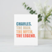 Charles der Mann der Mythos der Legende Postkarte (Stehend Vorderseite)