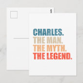 Charles der Mann der Mythos der Legende Postkarte (Vorne/Hinten)