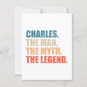 Charles der Mann der Mythos der Legende Postkarte