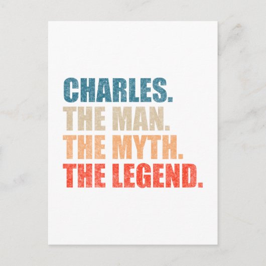 Charles der Mann der Mythos der Legende Postkarte (Vorderseite)