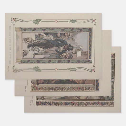 Charles Dickens' A Christmas Carol 1914 Geschenkpa Geschenkpapier Set (Set)