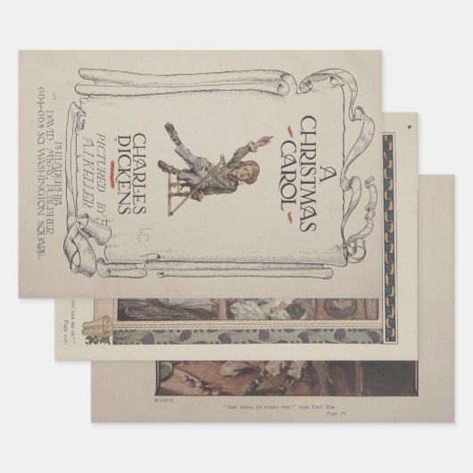 Charles Dickens' A Christmas Carol 1914 Geschenkpapier Set (Set)