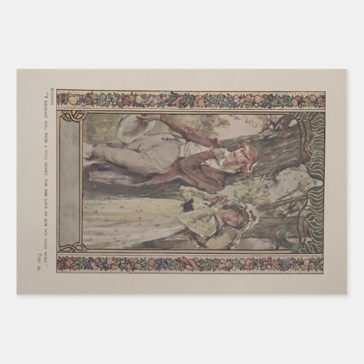 Charles Dickens' A Christmas Carol 1914 Gift Wrap Geschenkpapier Set (Vorderseite 3)