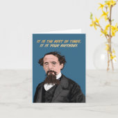 Charles Dickens Best of Times Birthday Karte (Gelbe Blume)