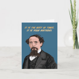 Charles Dickens Best of Times Birthday Karte