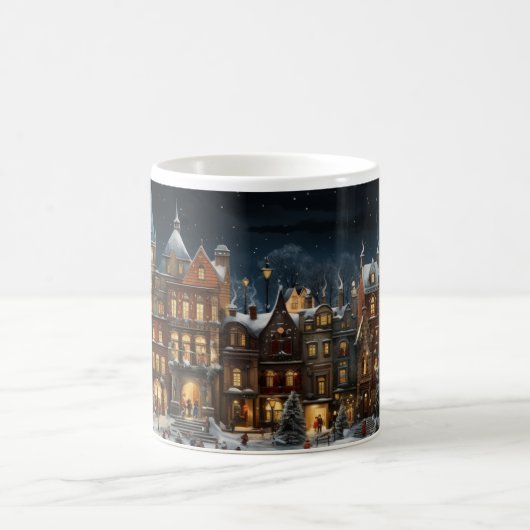 Charles Dickens Christmas Village Design Coffee Mu Kaffeetasse (Mittel)