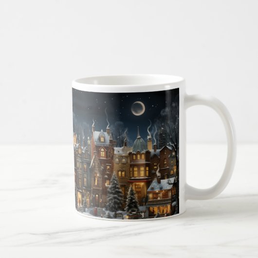 Charles Dickens Christmas Village Design Coffee Mu Kaffeetasse (Rechts)