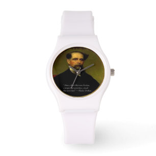 Charles Dickens Damen Weiße Silikon-Uhr Armbanduhr