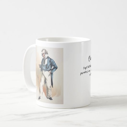 Charles Dickens, Dombey and Sons, Capt Cuttle Kaffeetasse (Vorderseite Links)
