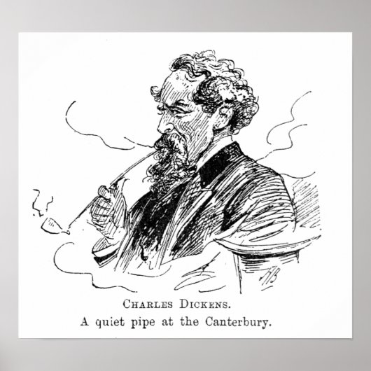 Charles Dickens. Eine ruhige Pfeife im Cantebury. Poster (Vorne)
