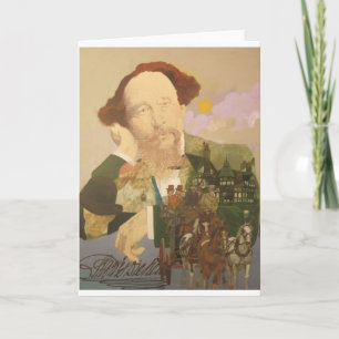 Charles Dickens, englischer Autor Karte