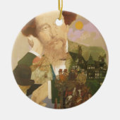 Charles Dickens, englischer Autor Keramik Ornament (Vorne)